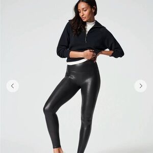 SPANX Shiny Black Leggings